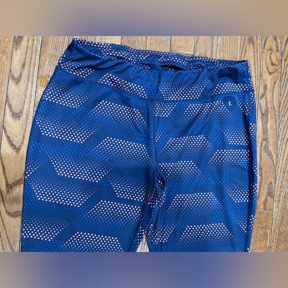 Danskin Now Navy and Coral Polka Dot Leggings - Picture 6 of 10